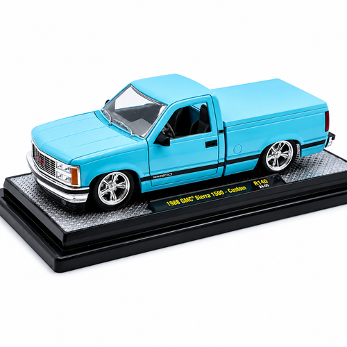 1988 GMC Sierra 1500 Custom Light Blue 1:24 Diecast Truck