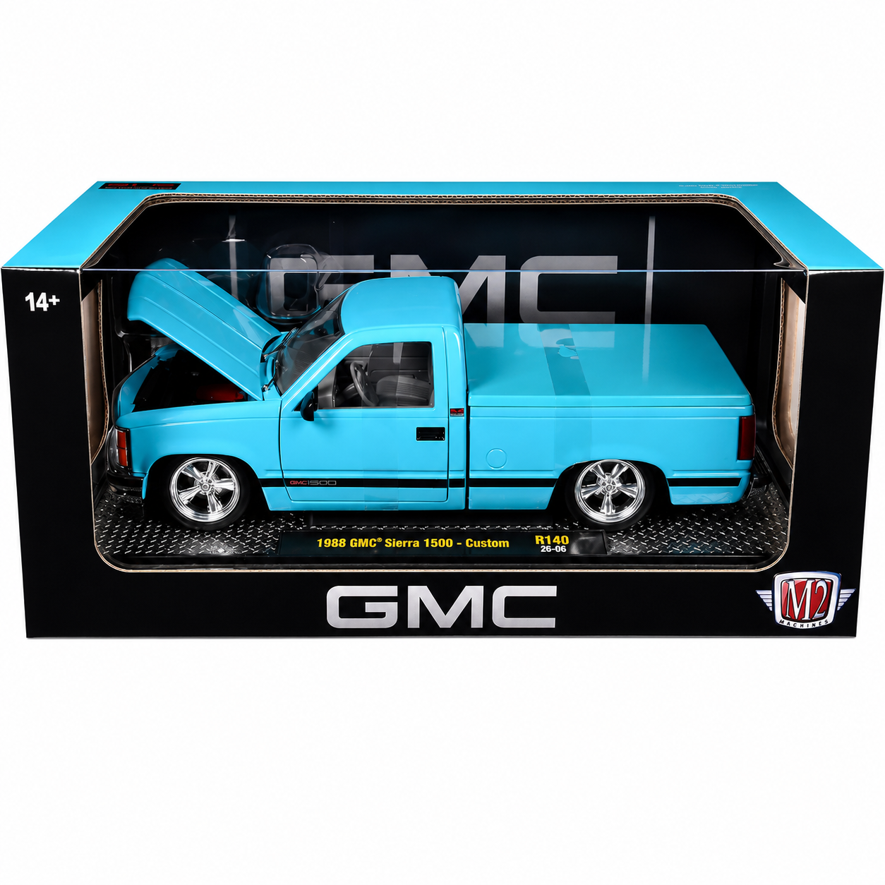 1988 GMC Sierra 1500 Custom Light Blue 1:24 Diecast Truck