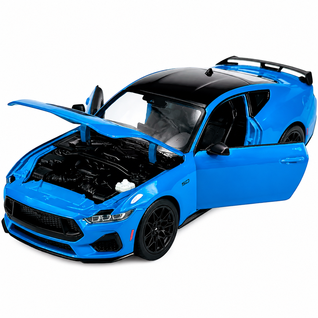 2024 Ford Mustang GT Blue 1:24 Diecast Model Car