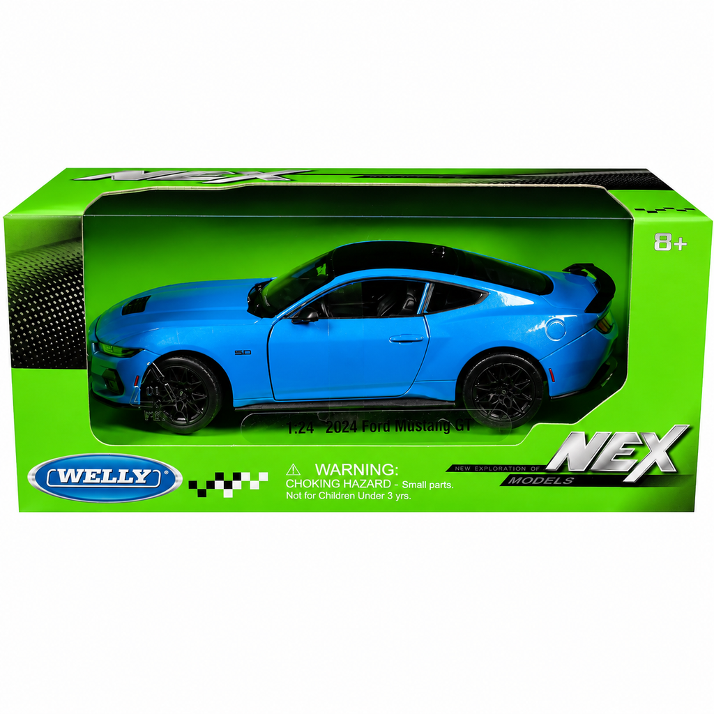 2024 Ford Mustang GT Blue 1:24 Diecast Model Car