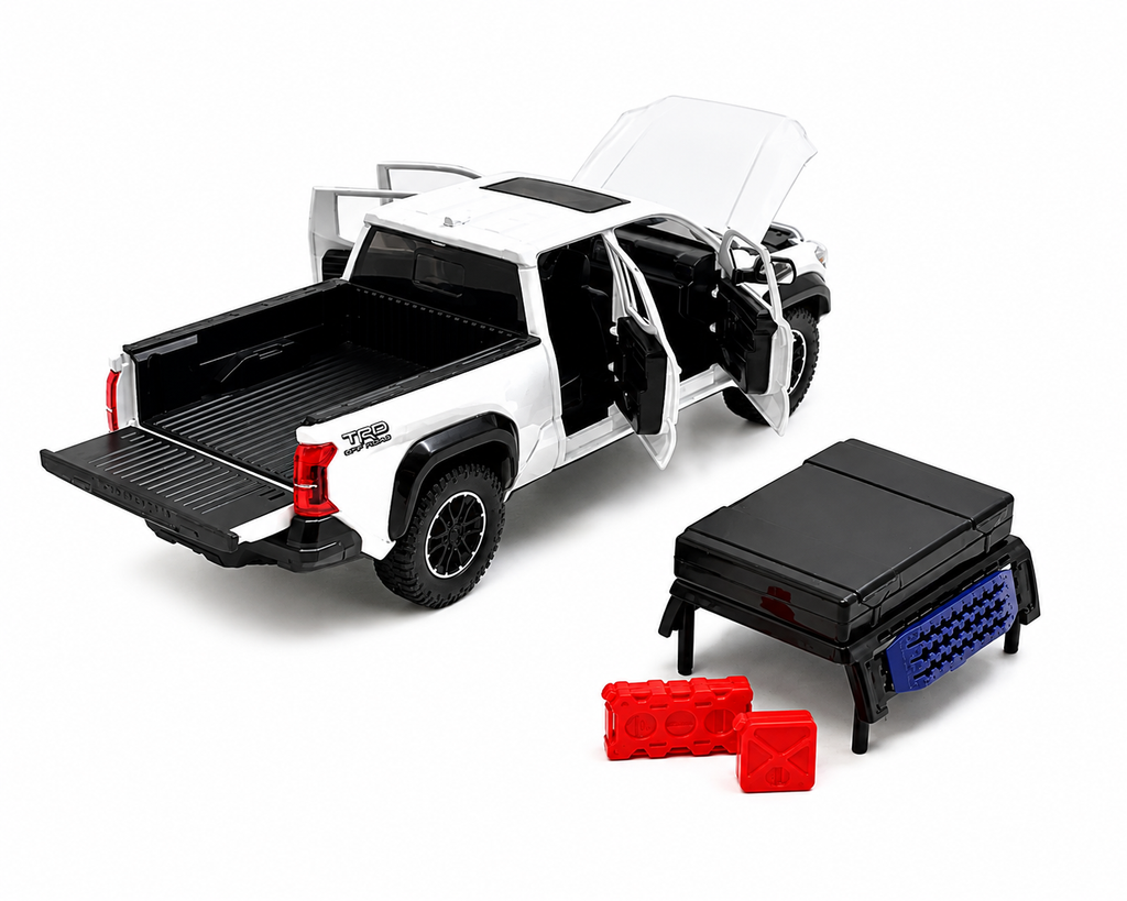 2024 Toyota Tacoma TRD Off Road White 1:24 MiJo Exclusive