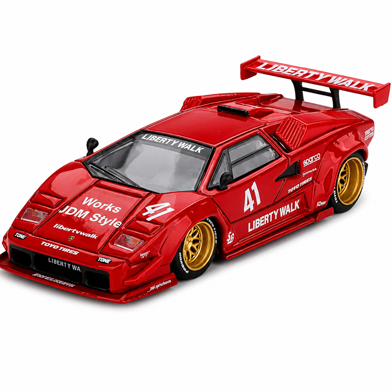 Mini GT Lamborghini Countach LB-WORKS #41 1:64 Red Collector Car