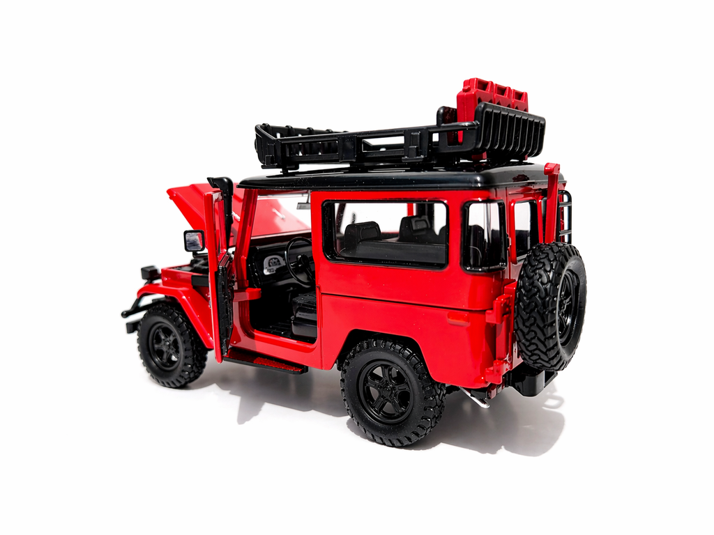Toyota FJ40 Land Cruiser Red 1:24 Diecast 4x4 Model