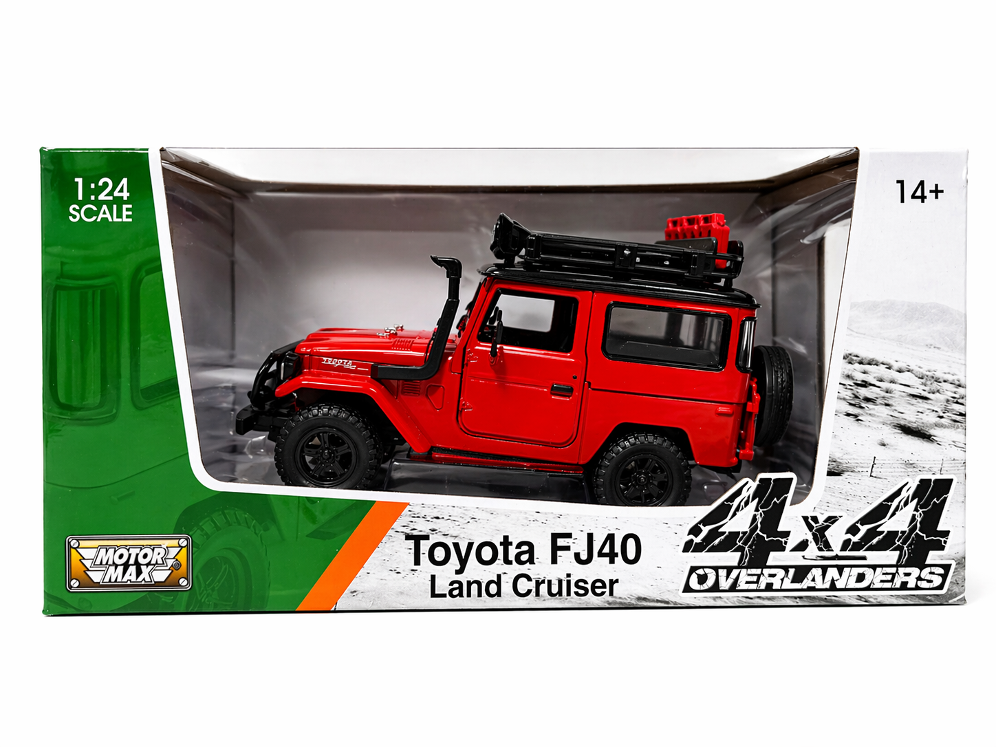 Toyota FJ40 Land Cruiser Red 1:24 Diecast 4x4 Model