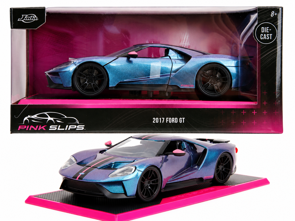 Jada Pink Slips 2017 Ford GT 1:24 Diecast Model Car Purple Blue