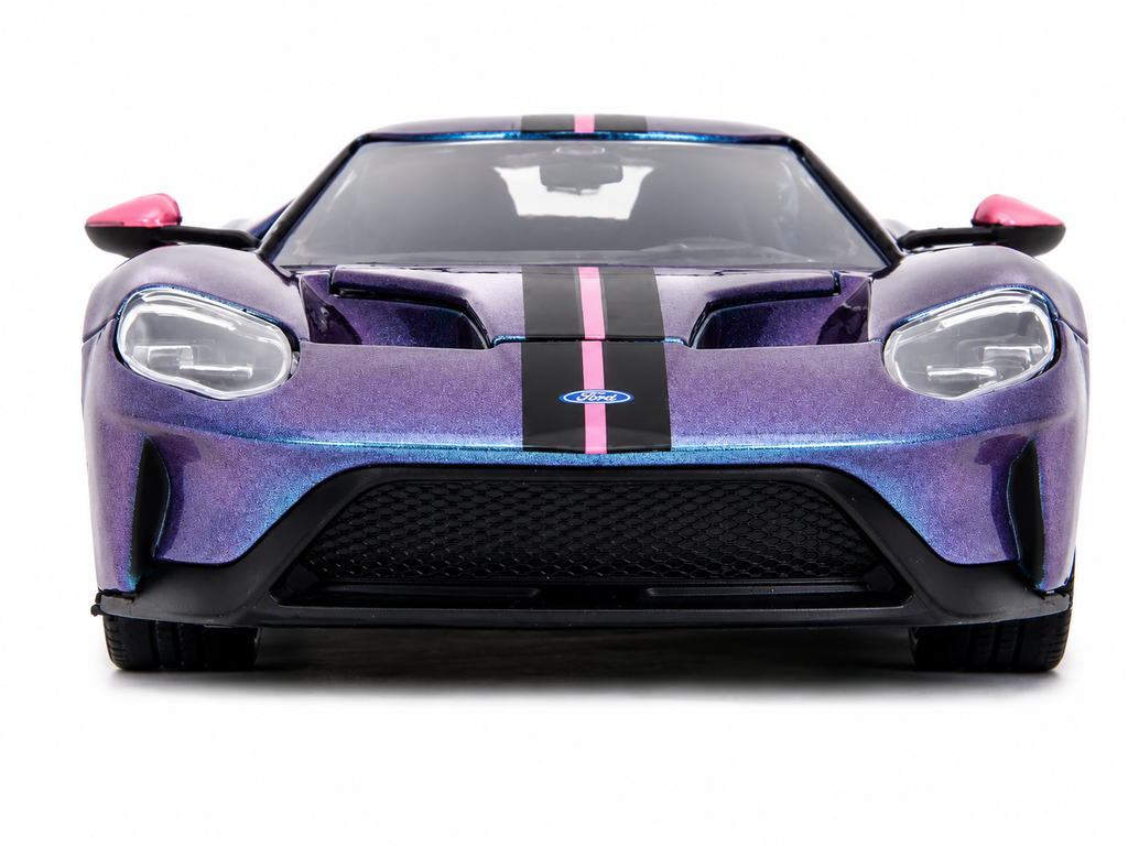 Jada Pink Slips 2017 Ford GT 1:24 Diecast Model Car Purple Blue