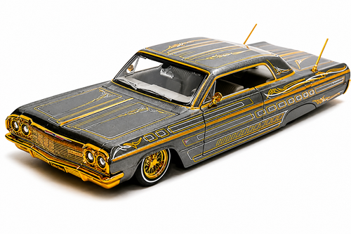 1964 Chevrolet Impala SS Lowrider Gray 1:26 Diecast Model Car Maisto