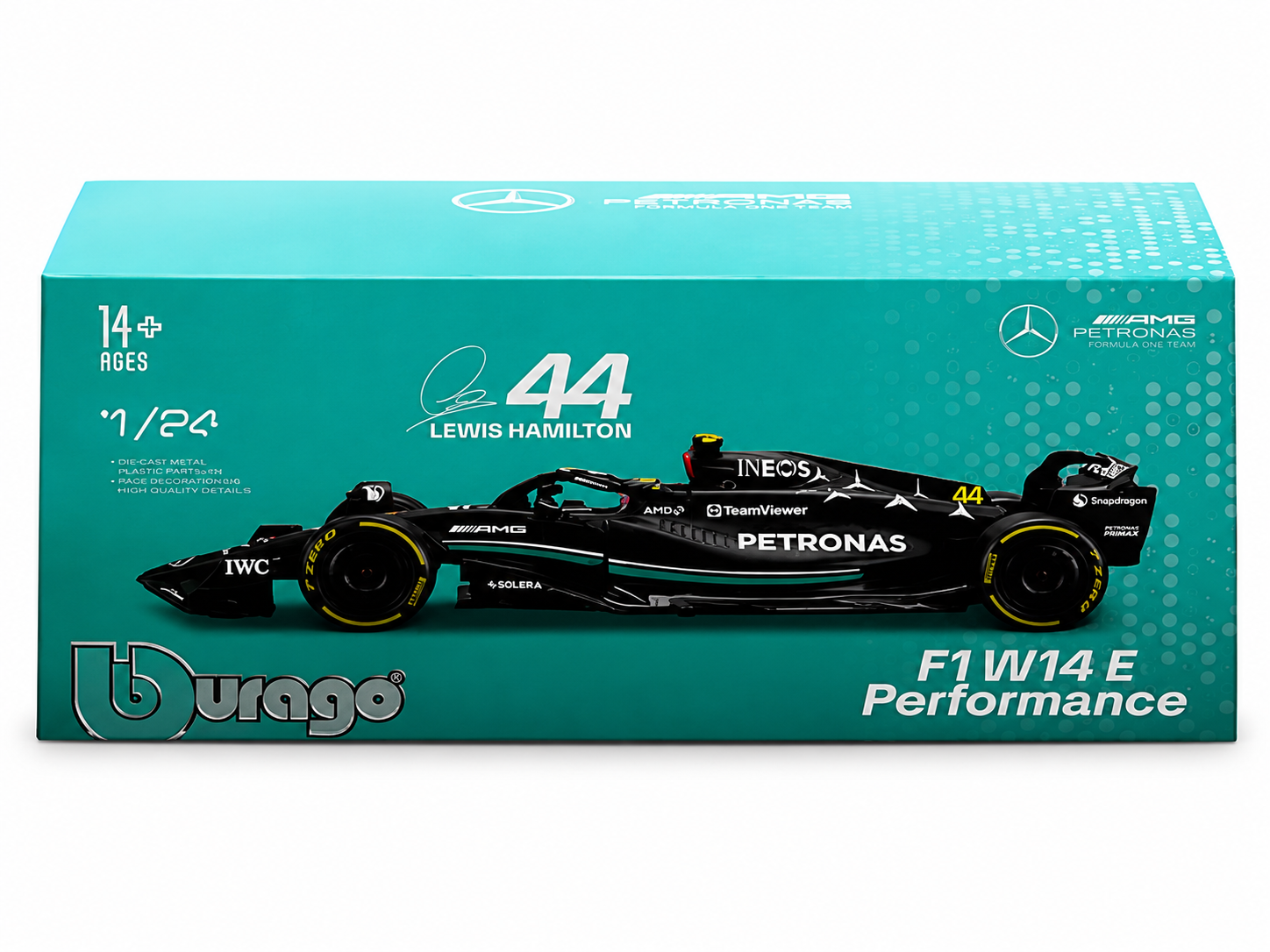 Mercedes-AMG F1 W14 E Performance #44 Lewis Hamilton 1:24 Model Car by Bburago