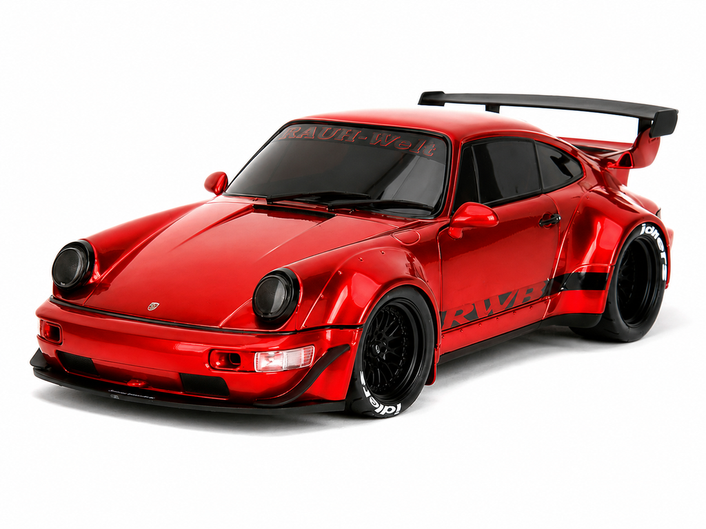 Jada Toys Pink Slips Porsche 911 RWB Rauh-Welt Begriff Red 1:18 Diecast Model Car