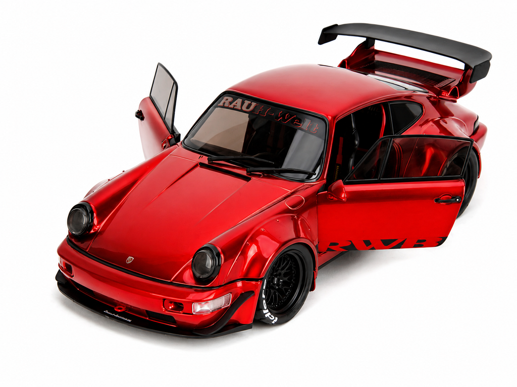 Jada Toys Pink Slips Porsche 911 RWB Rauh-Welt Begriff Red 1:18 Diecast Model Car