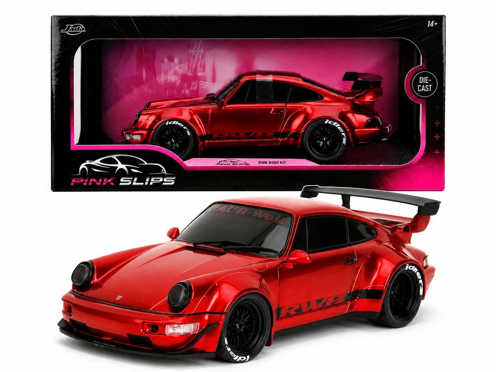 Jada Toys Pink Slips Porsche 911 RWB Rauh-Welt Begriff Red 1:18 Diecast Model Car