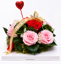 Real Tricolor Preserved Roses – Just For You Message
