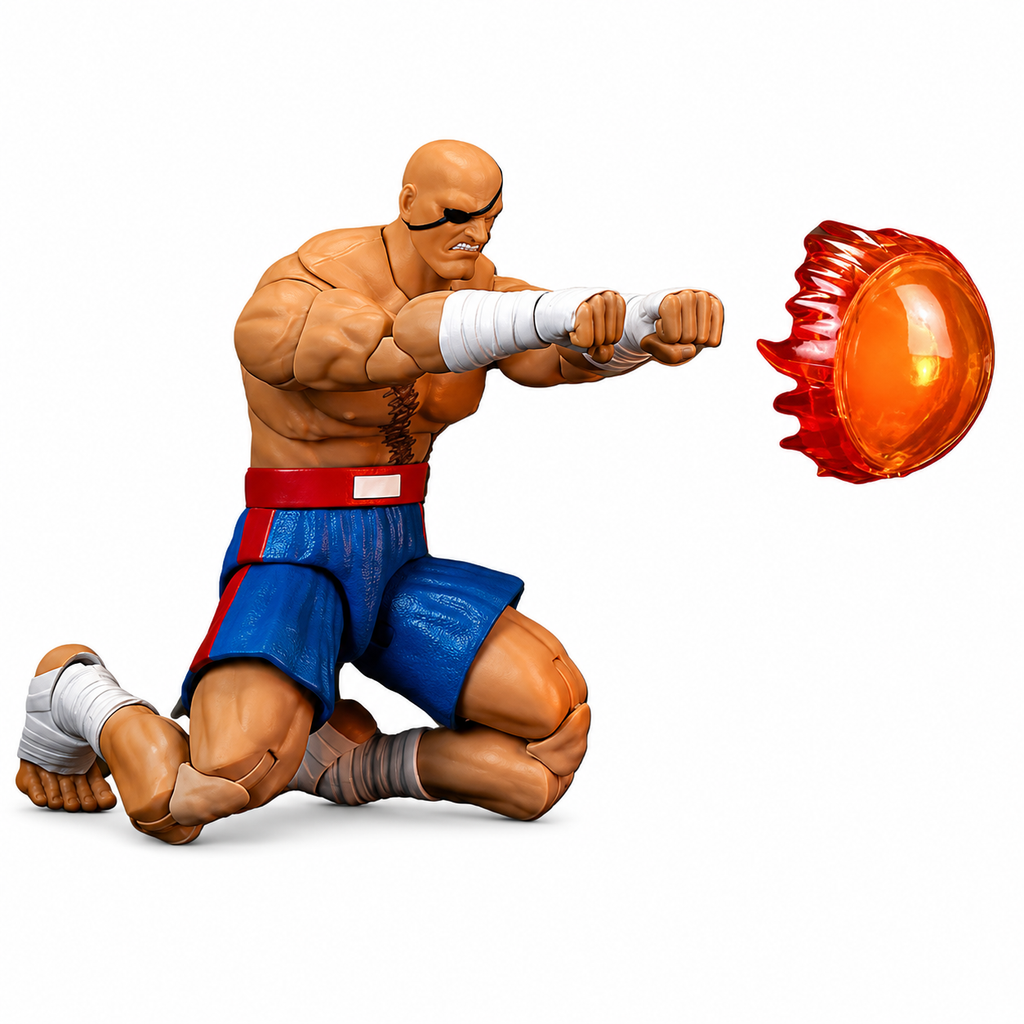 Jada Toys Street Fighter II Sagat 6" Collectible Action Figure with Accessories