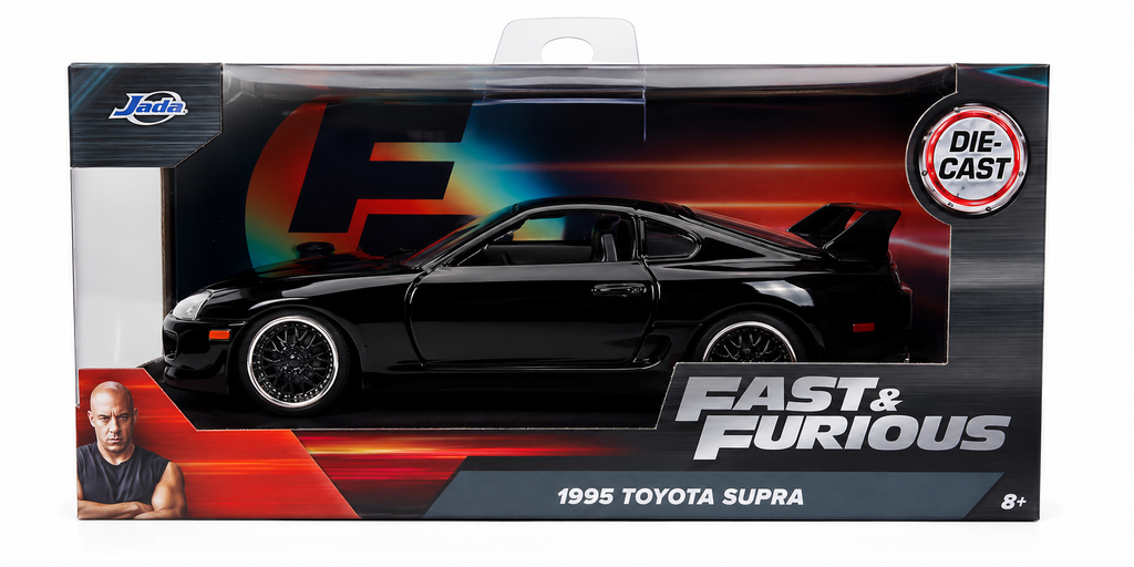 Jada Fast & Furious 1995 Toyota Supra Black 1:32 Diecast Car