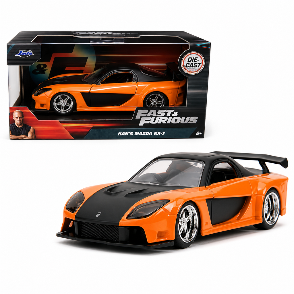 Jada Fast & Furious Han's Mazda RX-7 Orange 1:32 Diecast Car