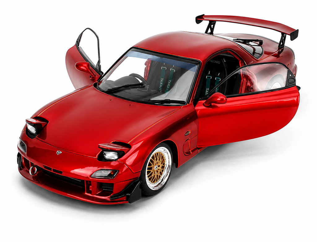 Jada Pink Slips Mazda RX-7 FD 1995 Red 1:18 Diecast Model Car