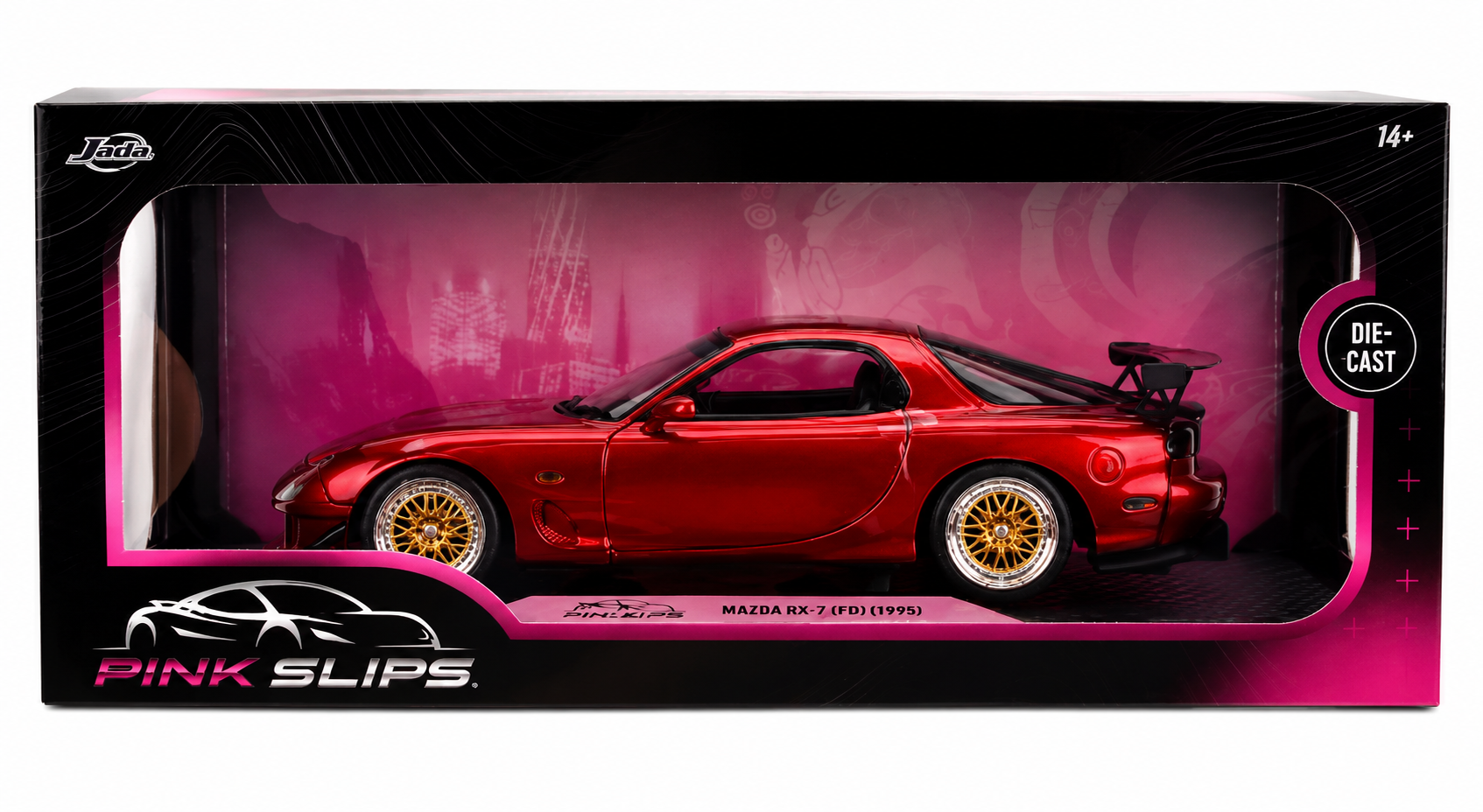 Jada Pink Slips Mazda RX-7 FD 1995 Red 1:18 Diecast Model Car