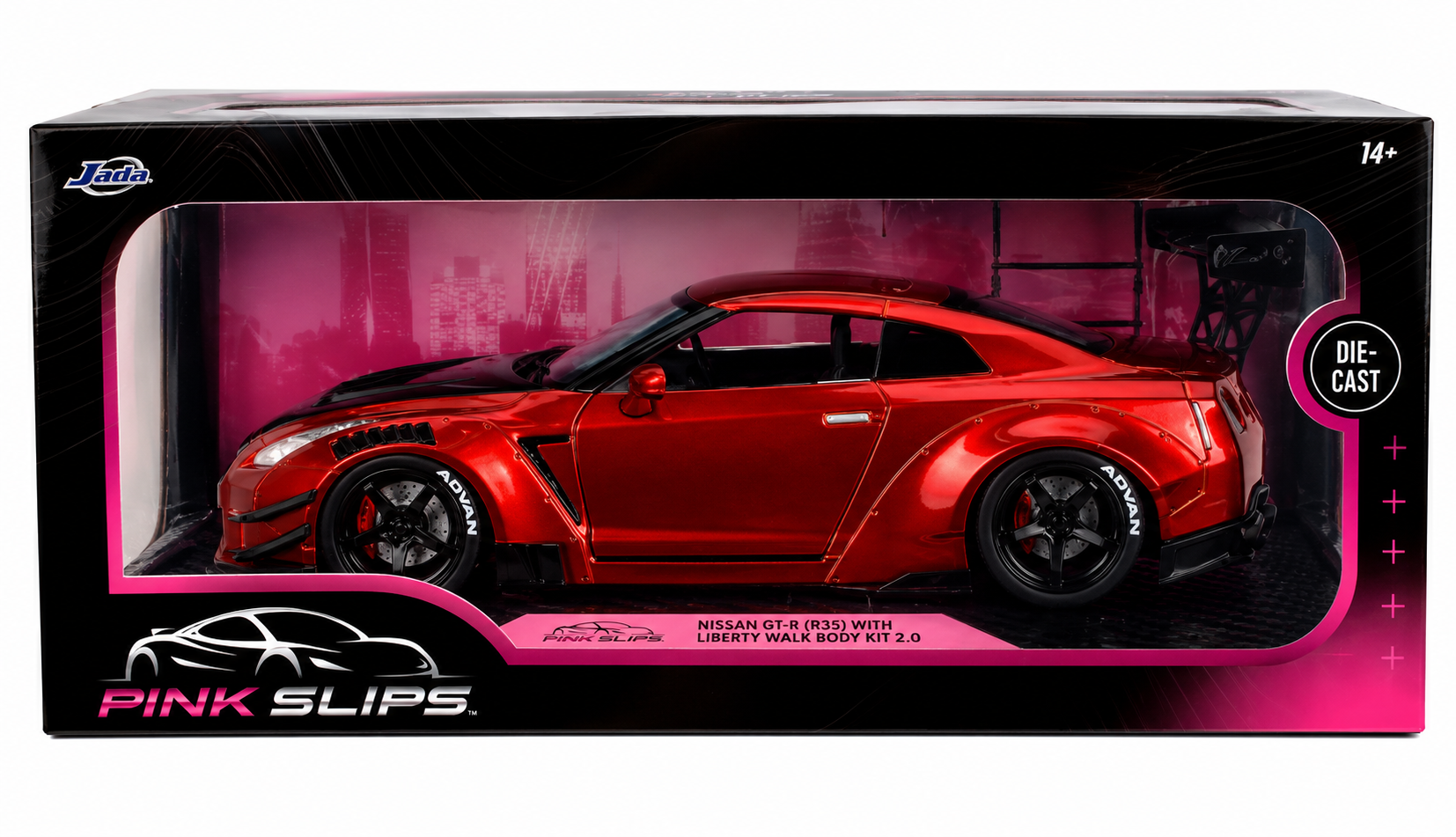 Jada Pink Slips Nissan GT-R R35 Liberty Walk 1:18 Diecast Model Car