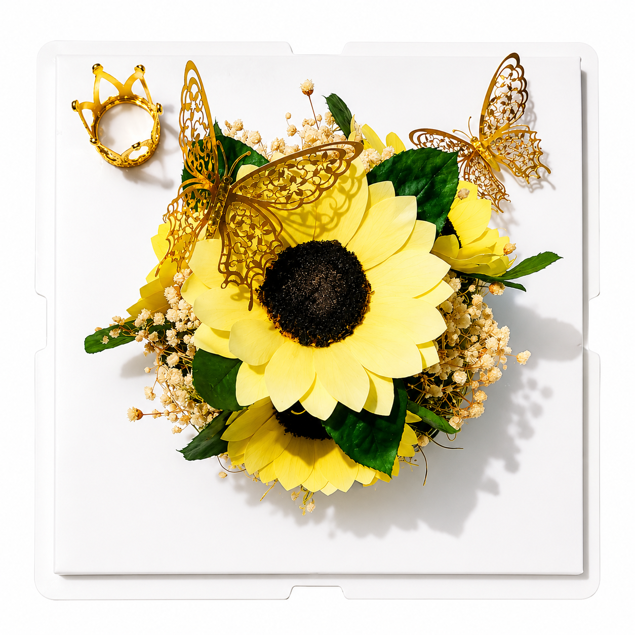 4 Real Preserved Jumbo Sunflowers – Just For You