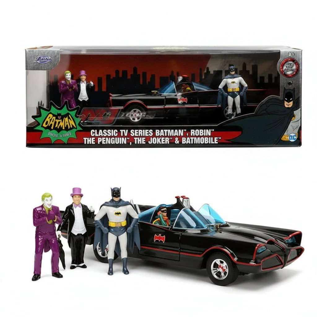 Jada Hollywood Rides Batmobile 1966 Batman 1:24 Collector Set