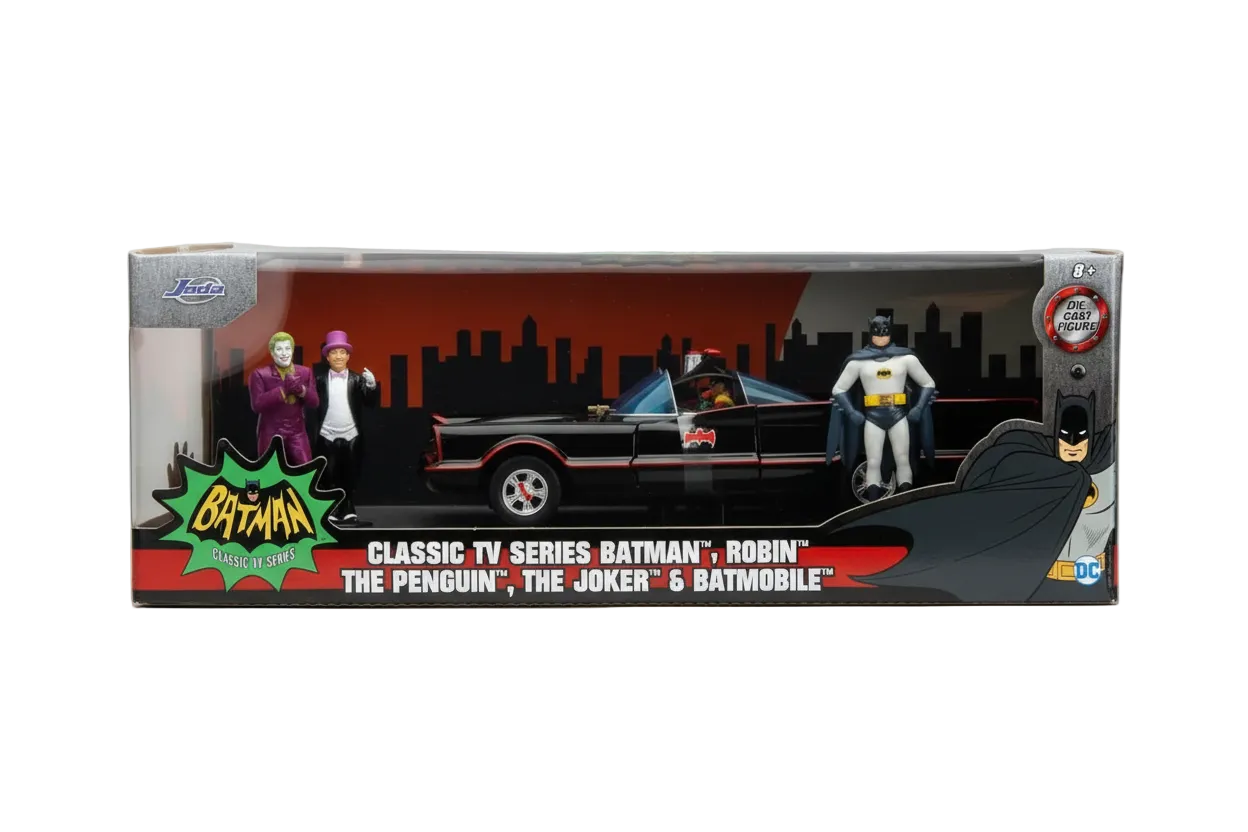 Jada Hollywood Rides Batmobile 1966 Batman 1:24 Collector Set